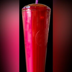 Starbucks Awesome Rainbow 24 oz Cold Tumbler with Iridescent Prism Dome Lid -NWT